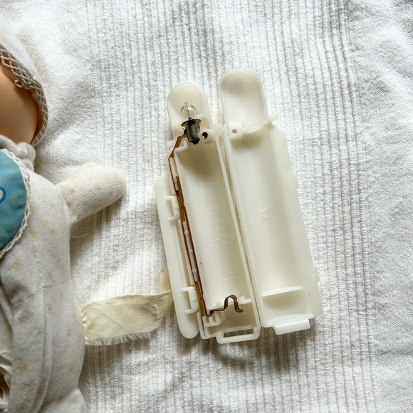 Vintage 80s White Glow Worm Plush Doll Two Faces Working Condition - Picture 10 of 11